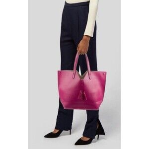 Neiman Marcus shopping bag large tote new w/o tags fuscia metallic interior